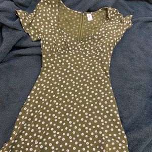 Mini green floral dress NWT